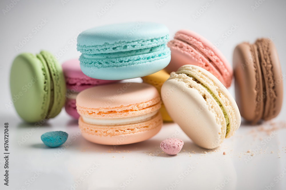 Сolorful macaroons, Generative AI Сolorful macaroons, Generative AI