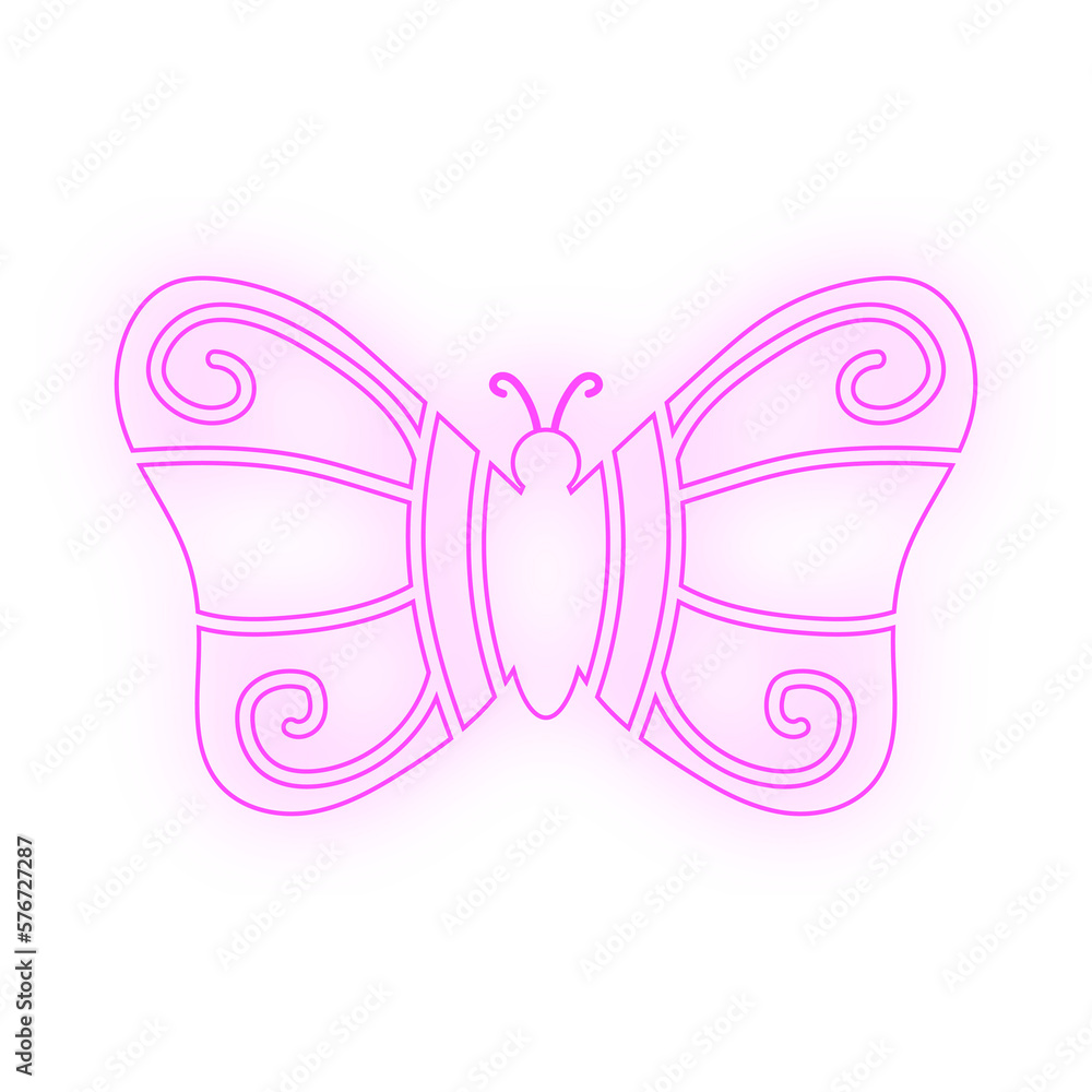 neon art butterfly
