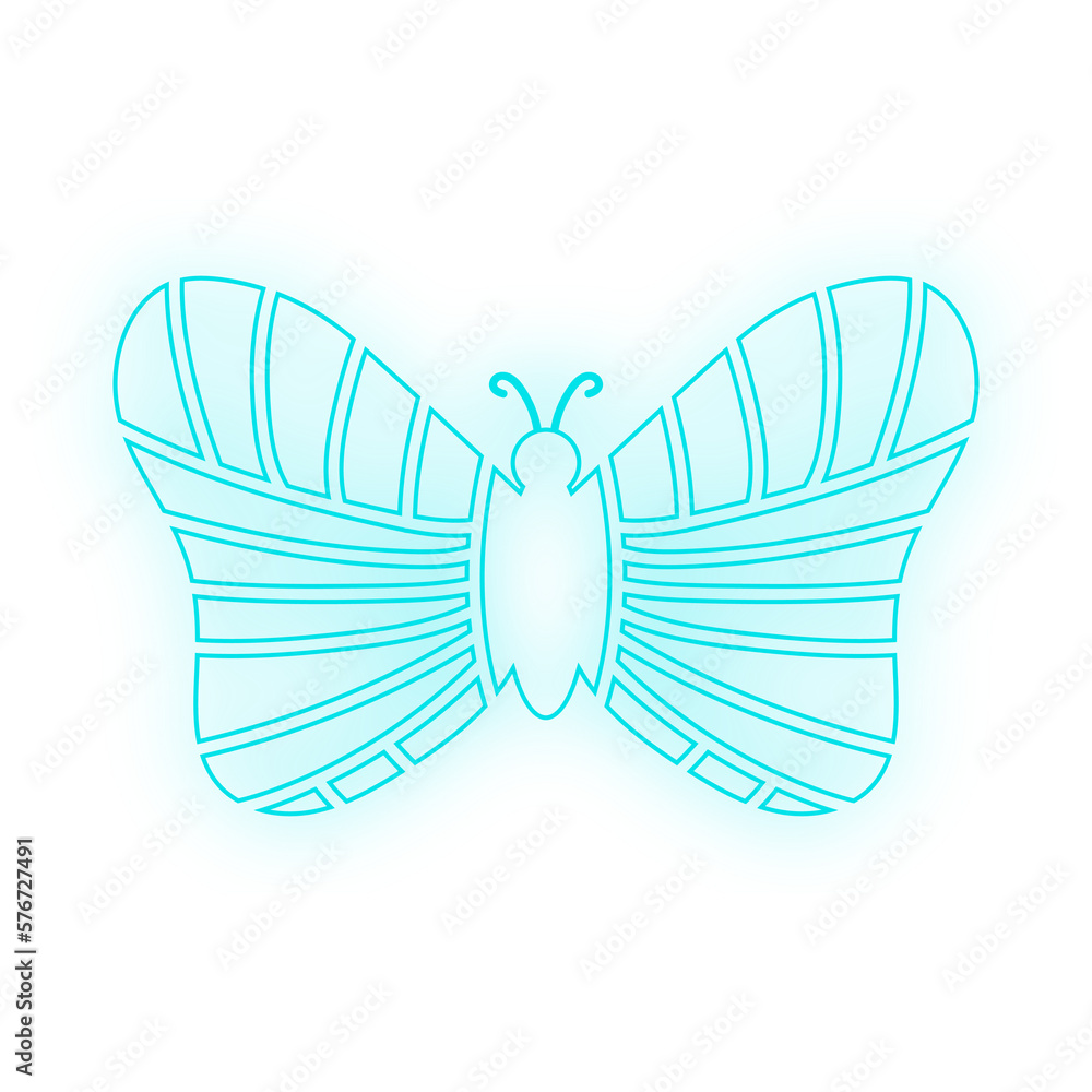 Fototapeta premium neon art butterfly 