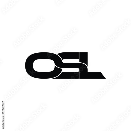 OSL letter monogram logo design vector