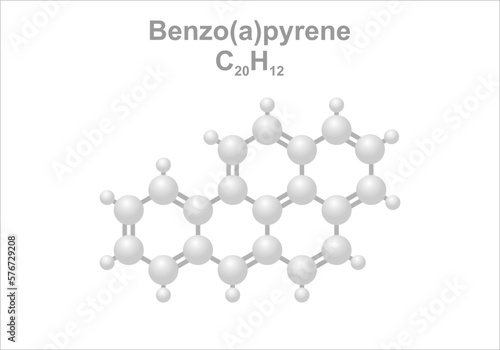 Simplified formula icon of benzo (a) pyrene.