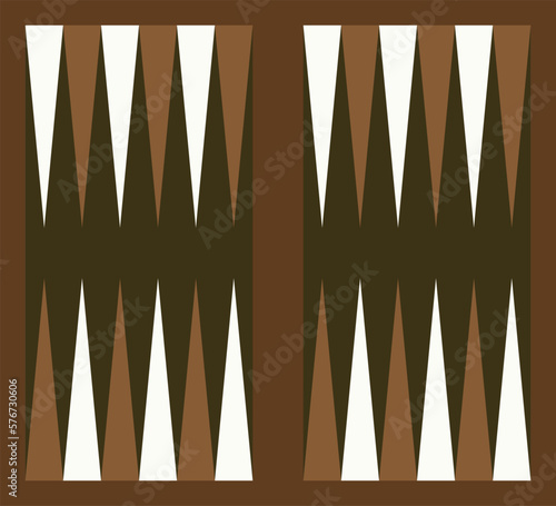 Quadro su tela Backgammon Board Template Printable Vector