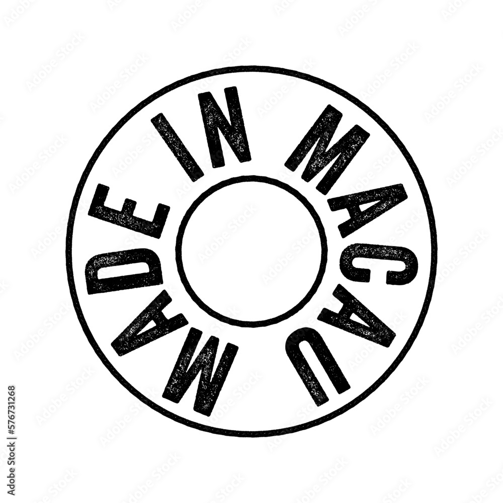 Made in Macau text emblem stamp, concept background Made in Macau text emblem stamp, concept background