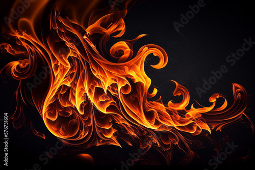 abstract of fire flames background. Generative AI