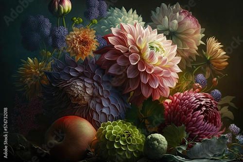 A Luscious Bouquet with Endless Possibilities  Nature s Imagination through Sunlight and Color Generative AI