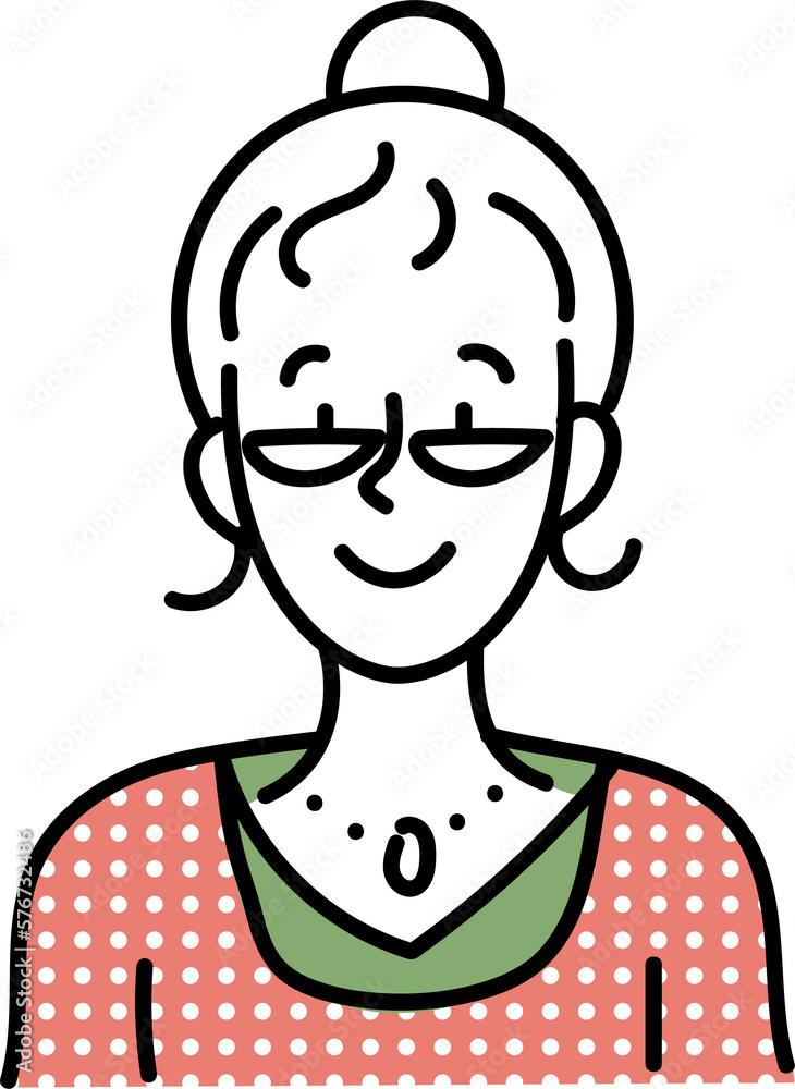Avatar hand drawn illustration businesswoman portrait Avatar hand drawn illustration businesswoman portrait