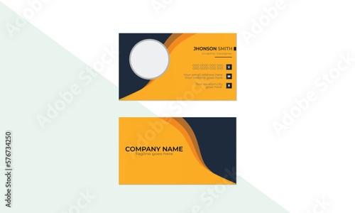 Simple business card vector design template 