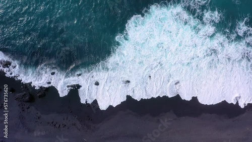 Aerial view of Keawaiki Bay, North Kohala, Hawaii Island, Hawaii, United States. photo