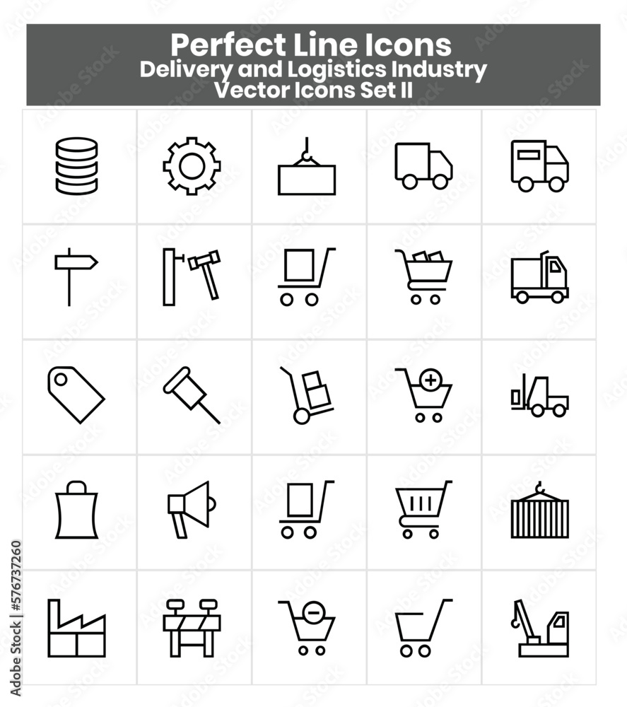 Delivery and Logistics Industry Related Vector Icons Set I Delivery and Logistics Industry Related Vector Icons Set I