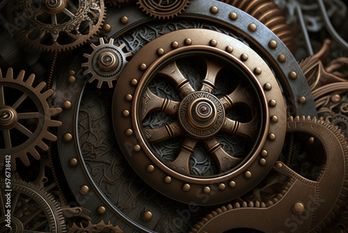 Adventures in Time Experience Authentic Steampunk Living with Incredible Detail in Your Gear. Generative AI