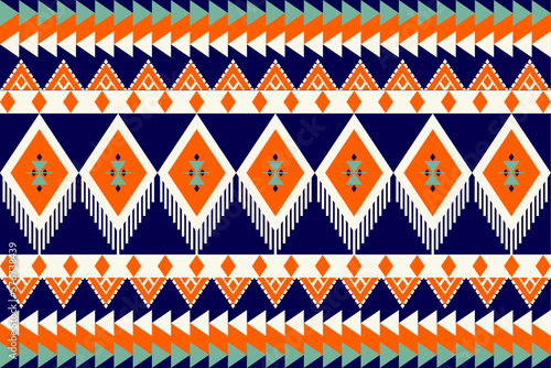 Geometric tribal ornament Navajo ethnic seamless pattern. African, Indian American, Mexican, Asian styles. Design for clothing, fabric, textile, texture, wallpaper, home decor, wrapping, carpet.