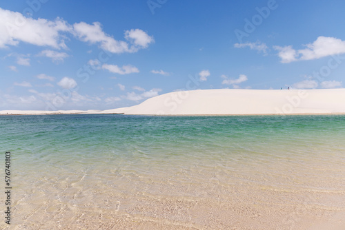 parque nacional dos lençóis maranhenses com suas lindas lagoas e belezas naturais. Local turístico.  photo