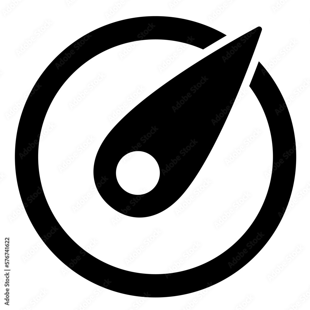Speedometer black icon. Car speed indicator icon isolated on white background. Vector clipart. Speedometer black icon. Car speed indicator icon isolated on white background. Vector clipart.