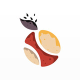 Healthy food logo template. Natural meal logo design. Diet food logo design concept