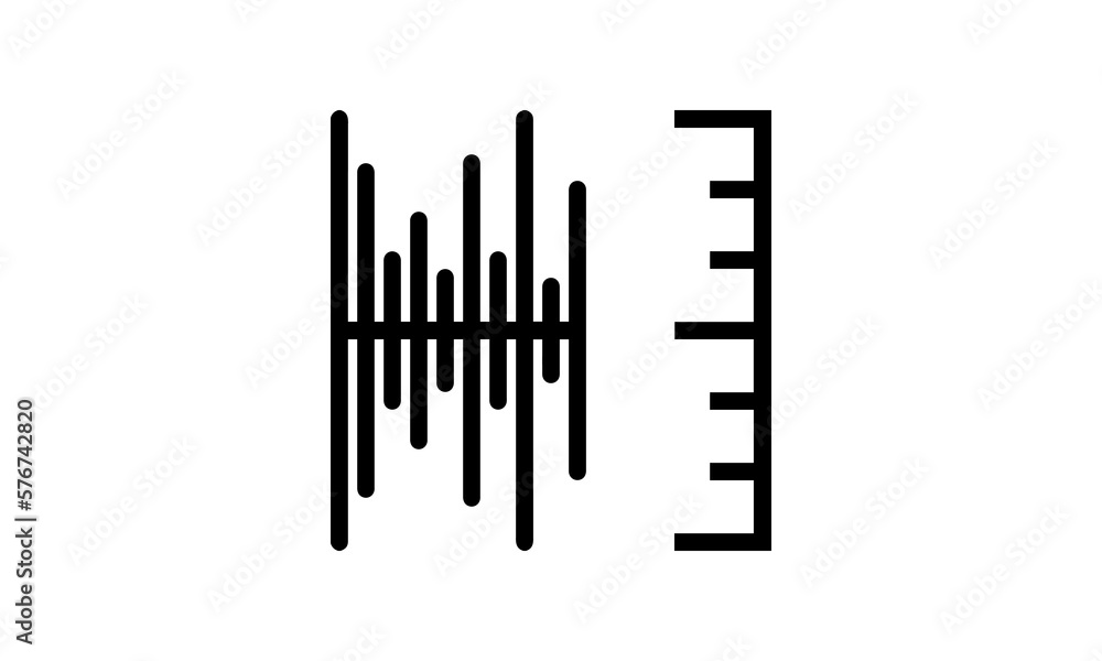 sonometer vector icon outline style black and white background, Music industry icon, podcast icon sonometer vector icon outline style black and white background, Music industry icon, podcast icon