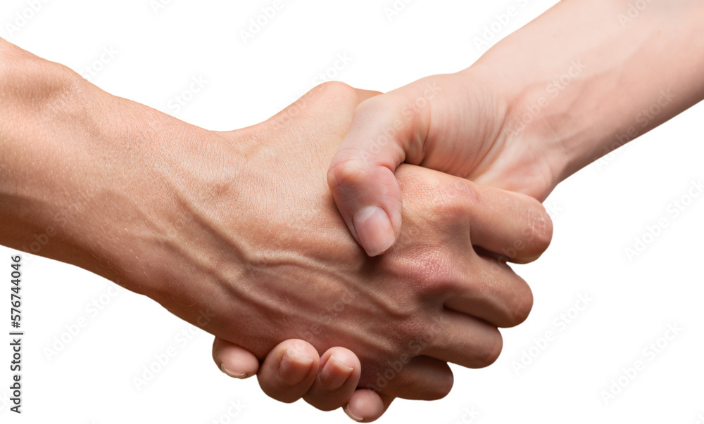 Business handshake and business people on background Business handshake and business people on background