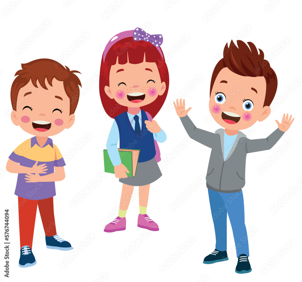 Cute little boy cartoon posing Cute little boy cartoon posing