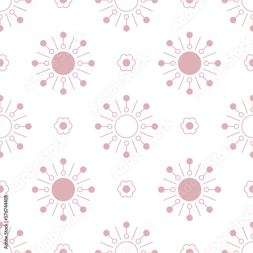 Boho Baby Pink Seamless pattern 