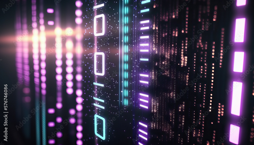 Background of binary code symbols showing programming codes. Generative ...