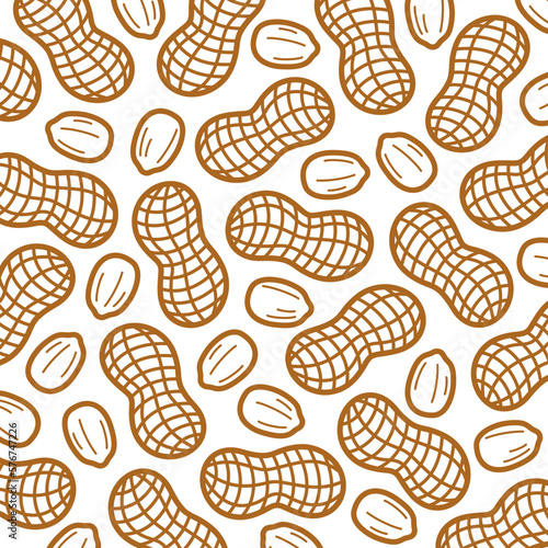 Peanuts background set. Collection icon peanuts. Vector