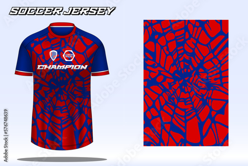 Soccer jersey sport t-shirt design mockup for football club