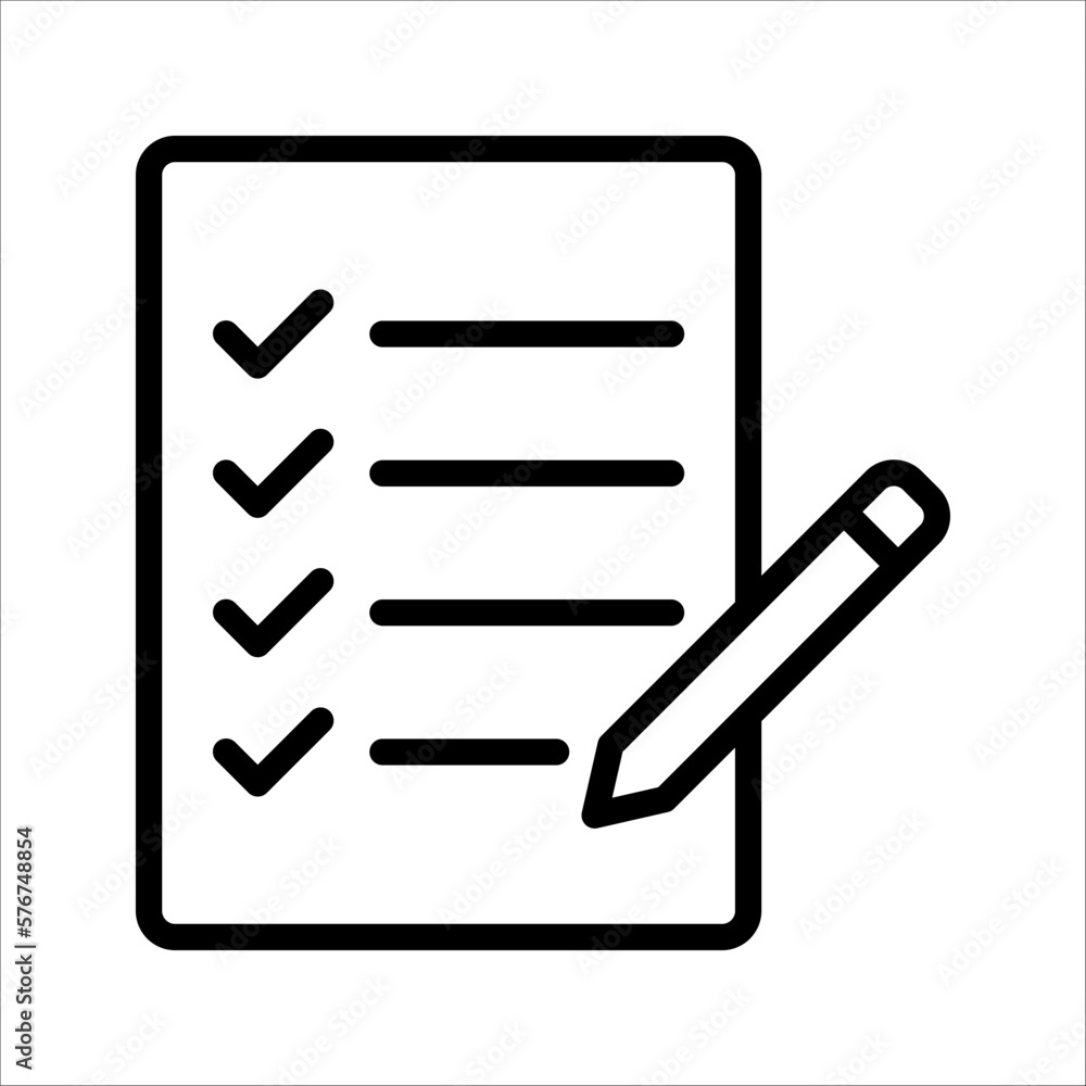 Clipboard icon vector. checklist icon symbol vector illustration on white background Clipboard icon vector. checklist icon symbol vector illustration on white background