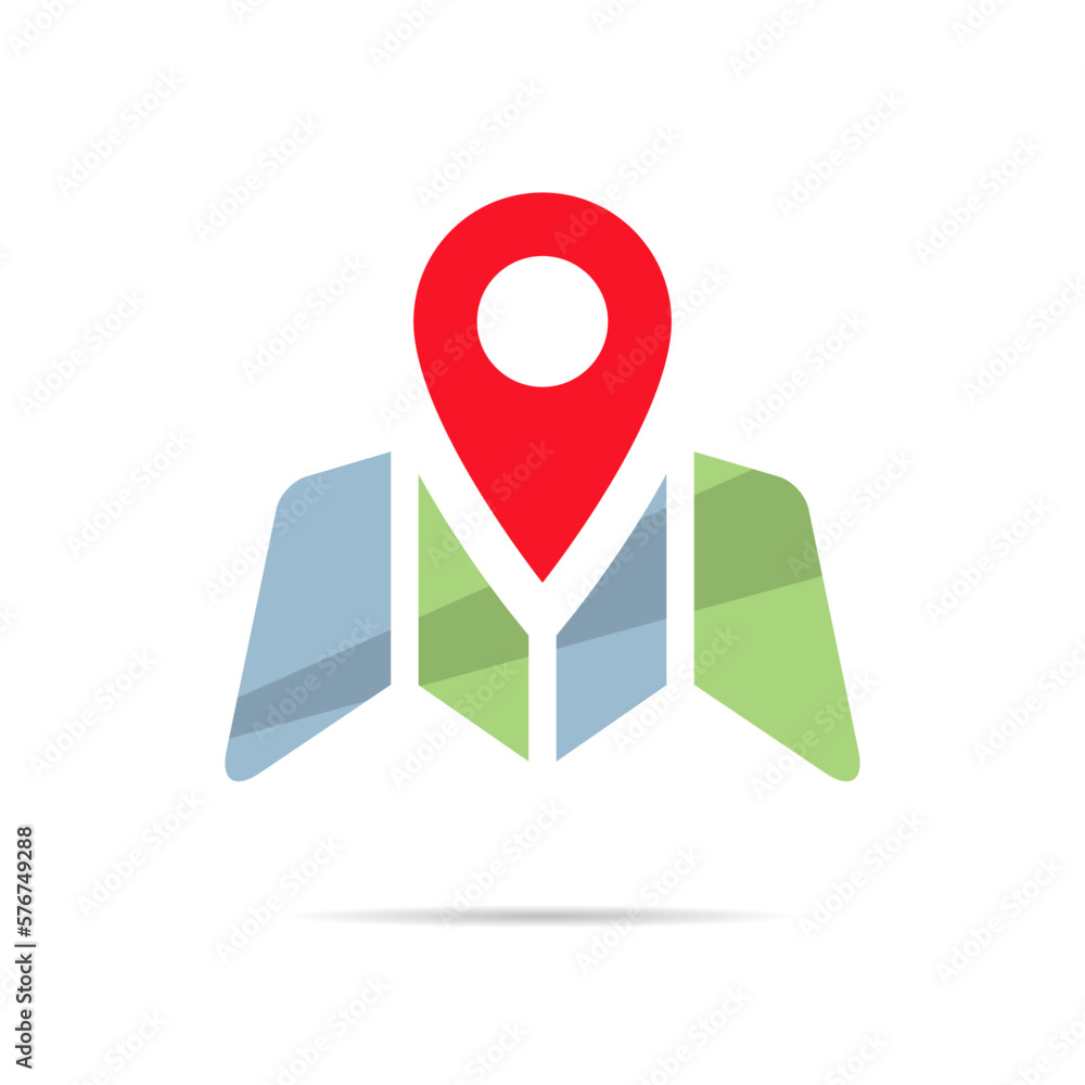 Map pin location icon vector in flat style