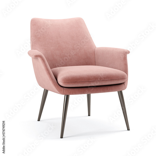 3d rendering modern sofa chair model isolated on white background