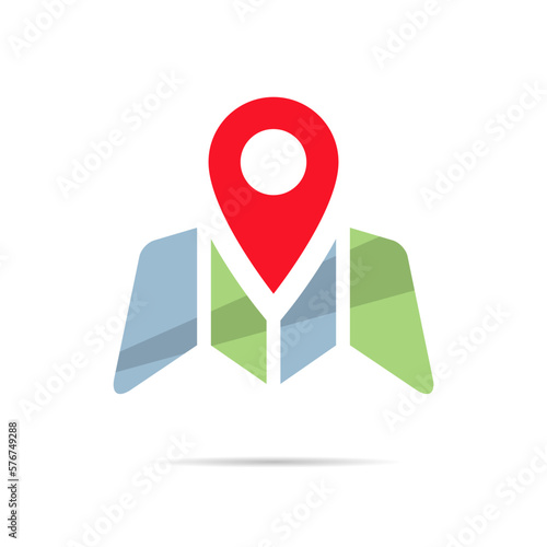 Map pin location icon vector in flat style