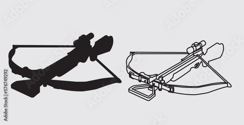 crossbow vector art , icons and graphic for illistrator