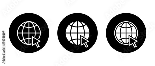 Web, website click icon set collection vector