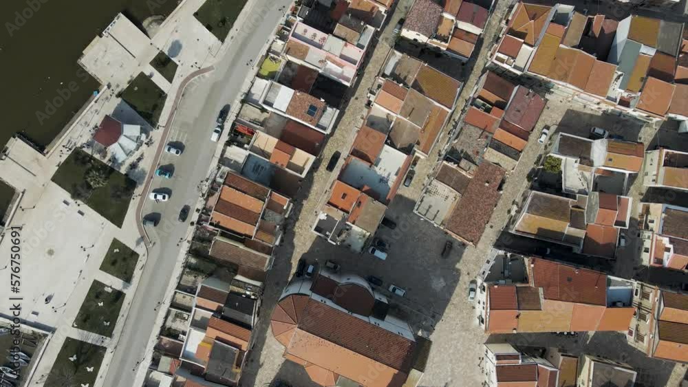 Aerial view of Lesina, a small town along Lesina Lake on Gargano natural park, Foggia, Puglia, Italy. Aerial view of Lesina, a small town along Lesina Lake on Gargano natural park, Foggia, Puglia, Italy.