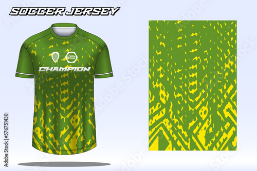 Soccer jersey sport t-shirt design mockup for football club