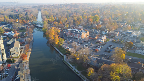 Photography Riverside Pittsford town the oldest village in New York along Erie Canal in Monr