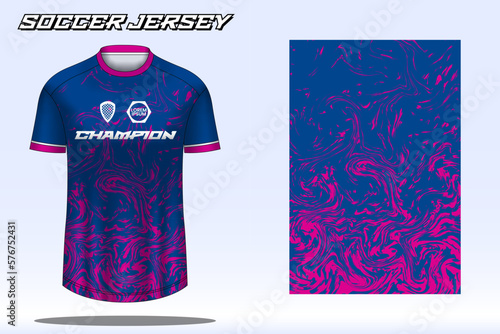 Soccer jersey sport t-shirt design mockup for football club