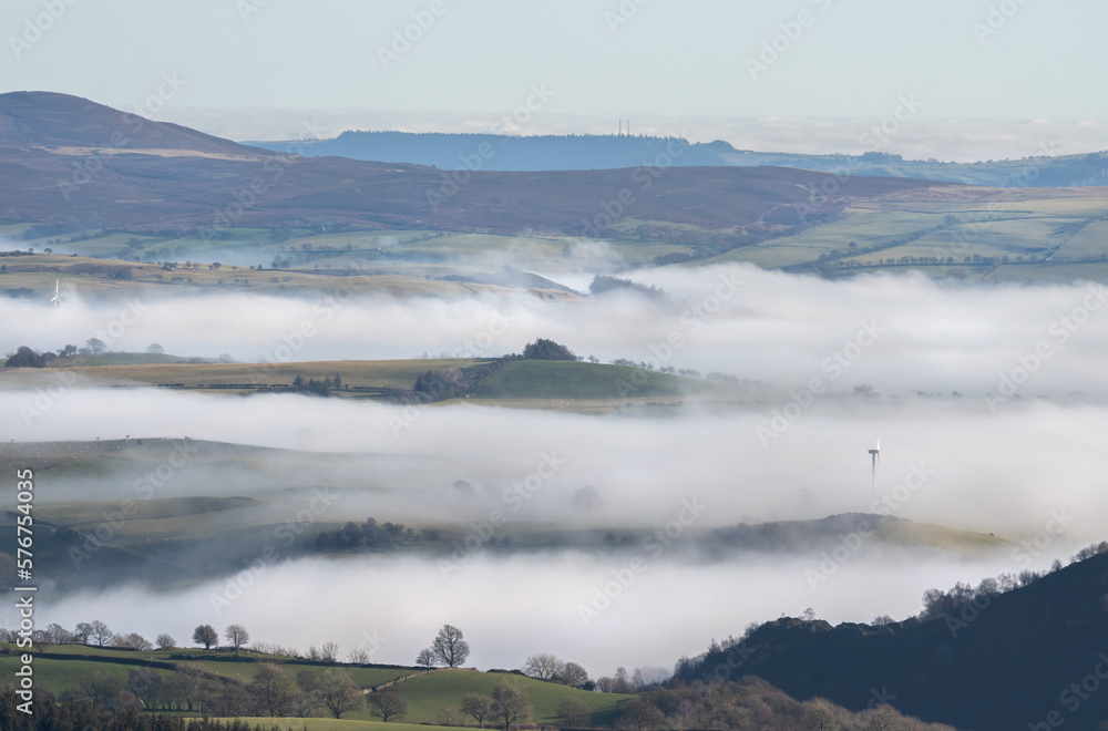 Misty morning in Welsh Valleys