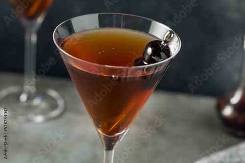 Boozy Cold Rye Manhattan Cocktail