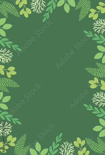 植物のフレーム背景素材