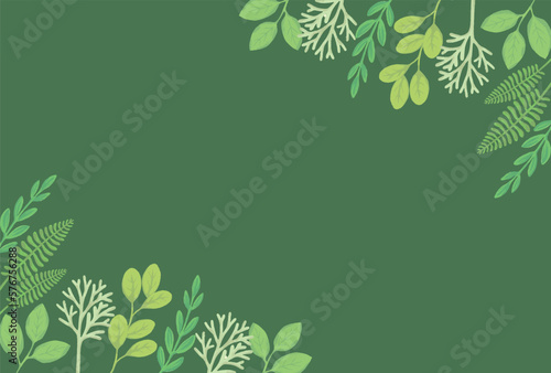 植物のフレーム背景素材