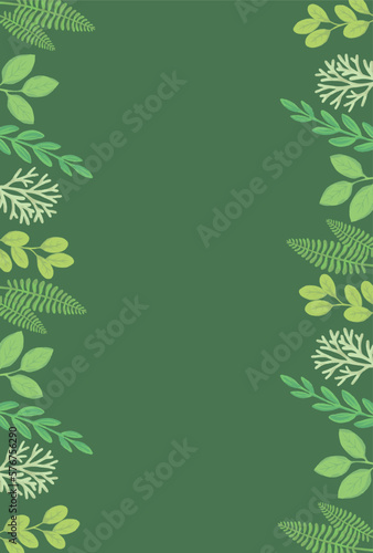 植物のフレーム背景素材