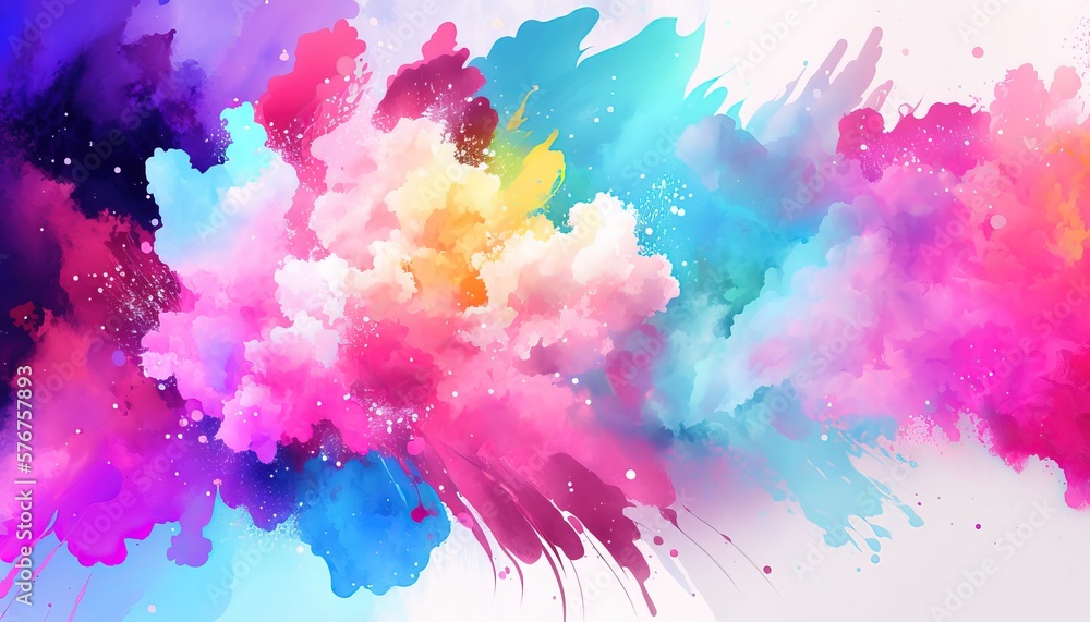 abstract watercolor explosion, vibrant colour background wallpaper created with generative ai technology abstract watercolor explosion, vibrant colour background wallpaper created with generative ai technology
