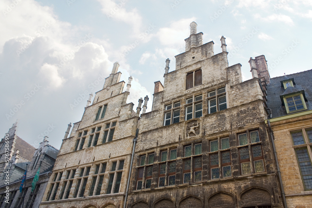  Old  buidings in the historical center of Ghent, Belgium