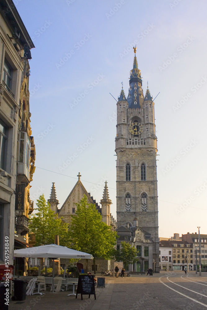  Belfort tower in Old Town of Ghent, Belgium