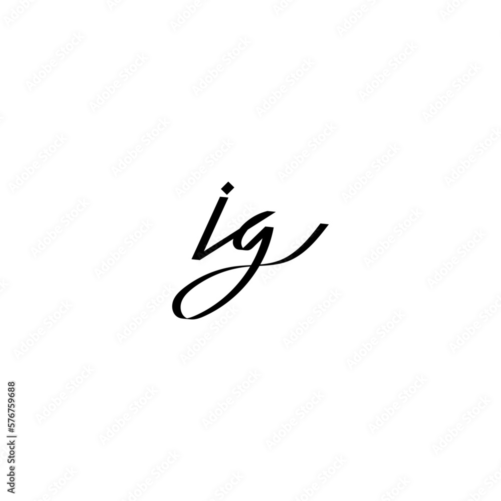 Ig Initial signature logo vector design Ig Initial signature logo vector design