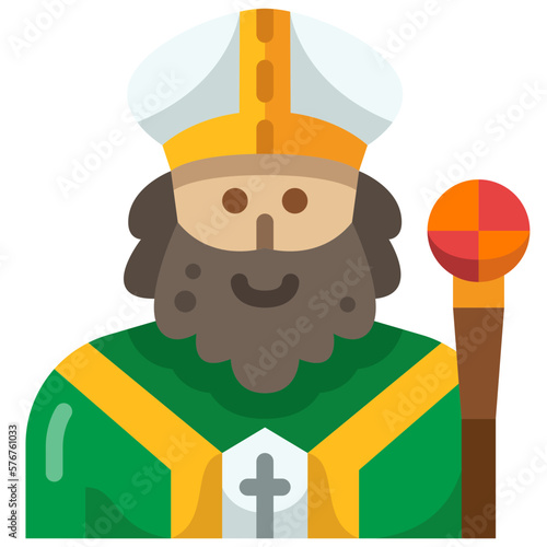 saint patrick flat icon