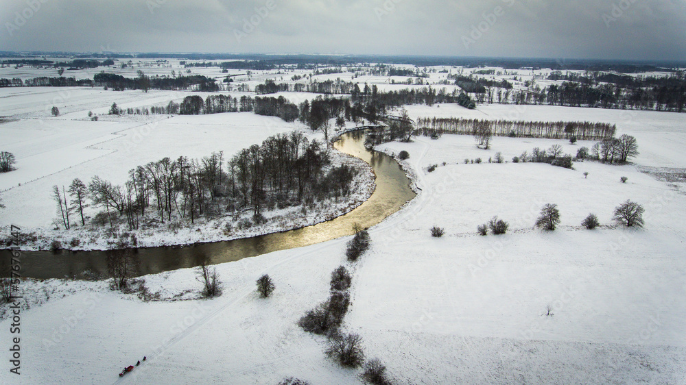 Zimowa rzeka Liwiec Zimowa rzeka Liwiec