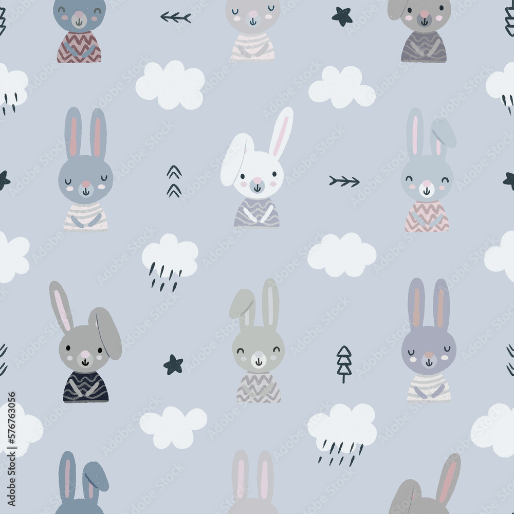 seamless pattern with bunnies seamless pattern with bunnies