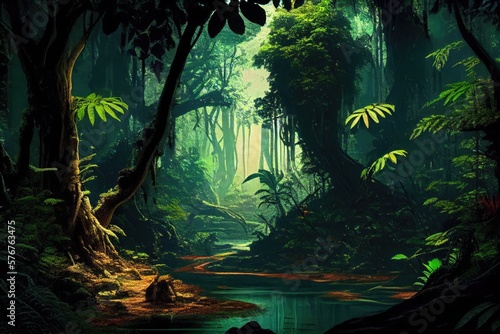 Green jungle.generative Ai