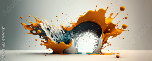 8000x3200_exploding_Liquid abstract wallpaper collection-yellow-surge-liquide-2