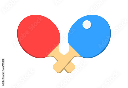 Ping Pong Tennis Rackets Sports Vector Illustration